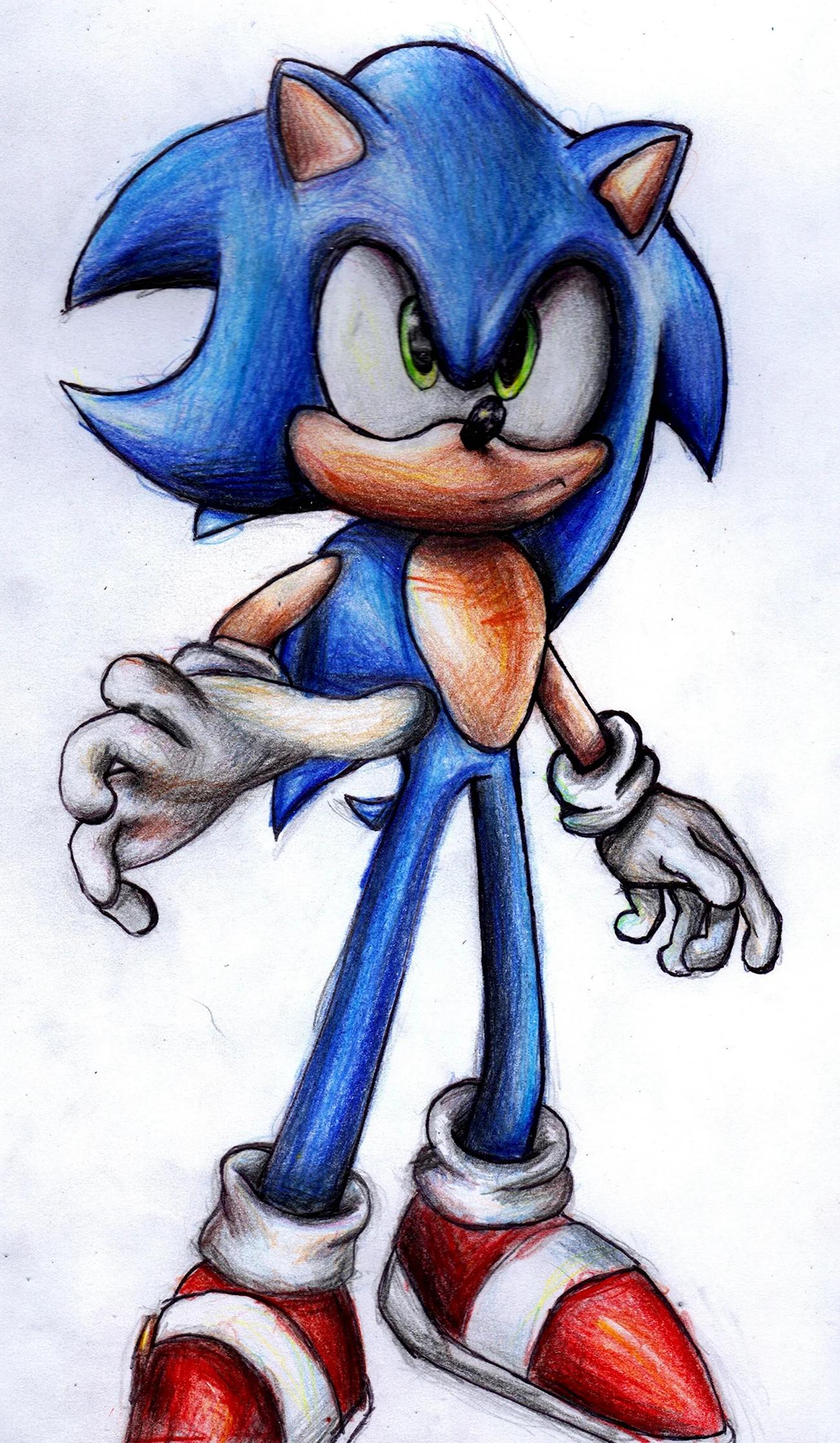 Sonic нарисованный Sonic. Для срисовки