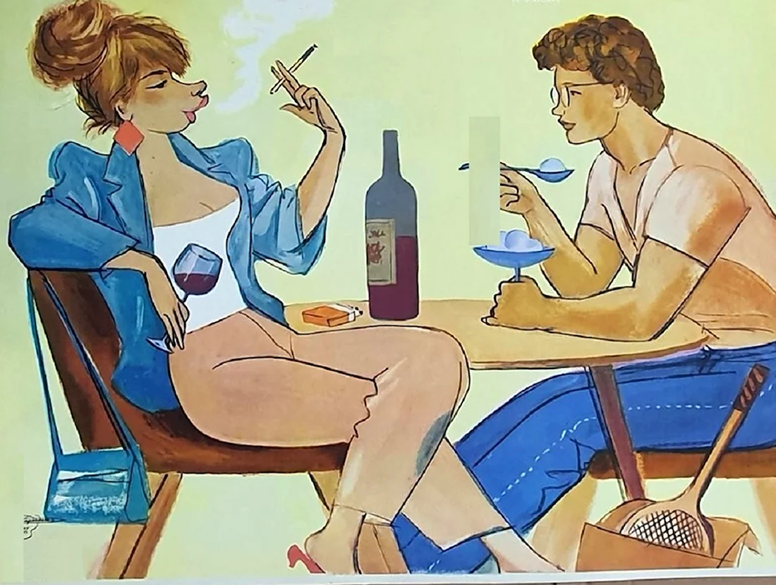 Советские плакаты про алкоголь. Анекдот в картинке
