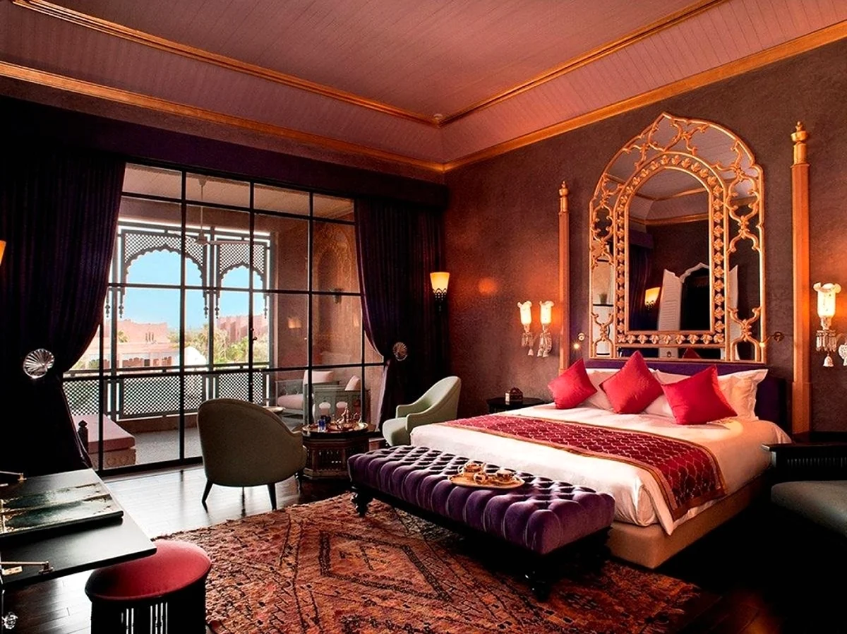 Спальня в марокканском стиле. Красивая картинка