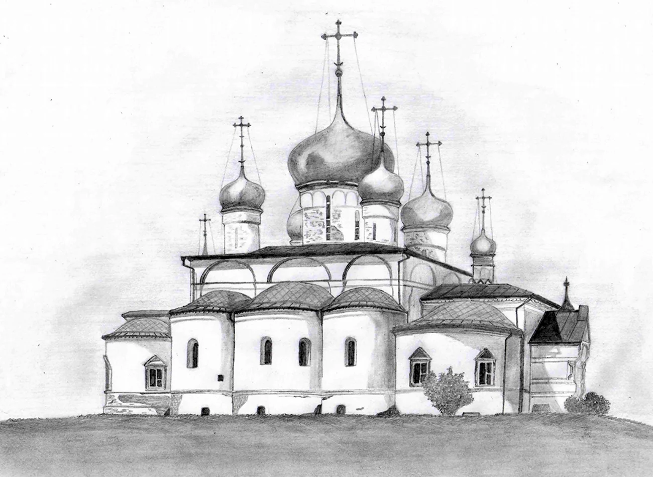 Спасо-Преображенский монастырь Ярославль рисунок. Для срисовки