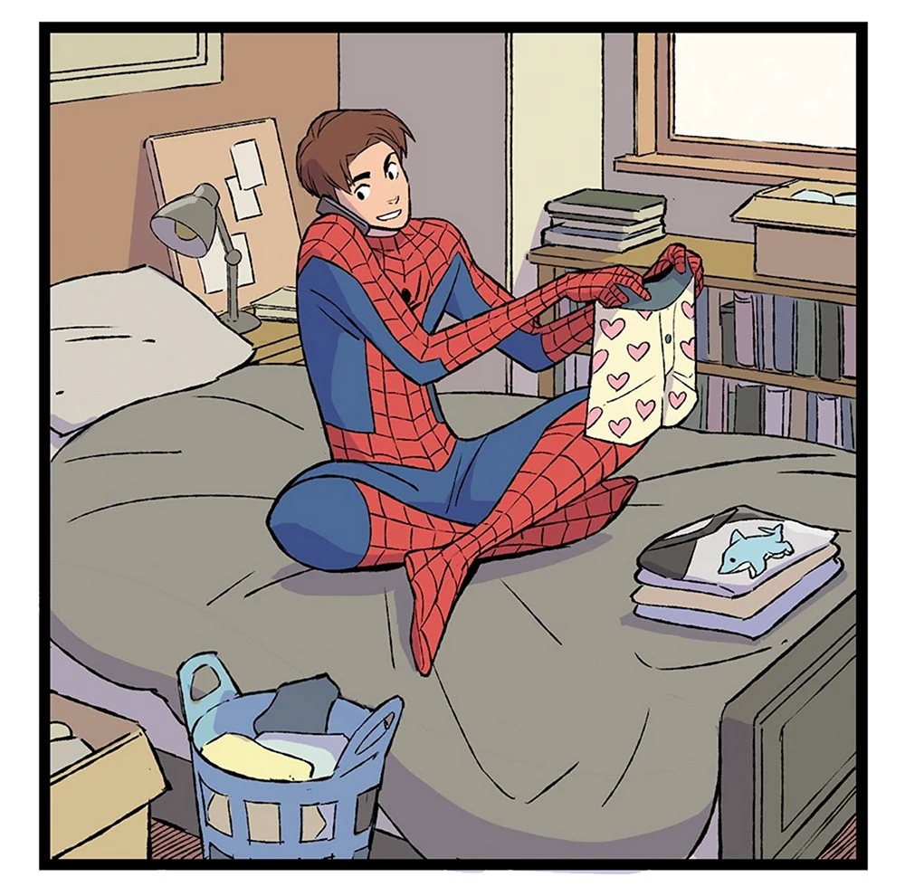 Spider man Питер Паркер. Картинка из мультфильма
