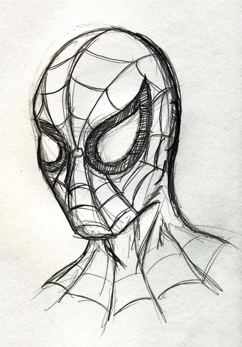Срисовка Марвел человек паук. Для срисовки