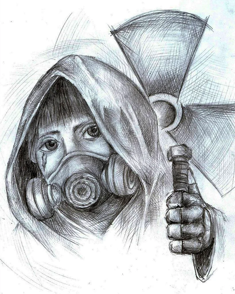 Сталкер Чернобыль рисунок карандашом. Для срисовки