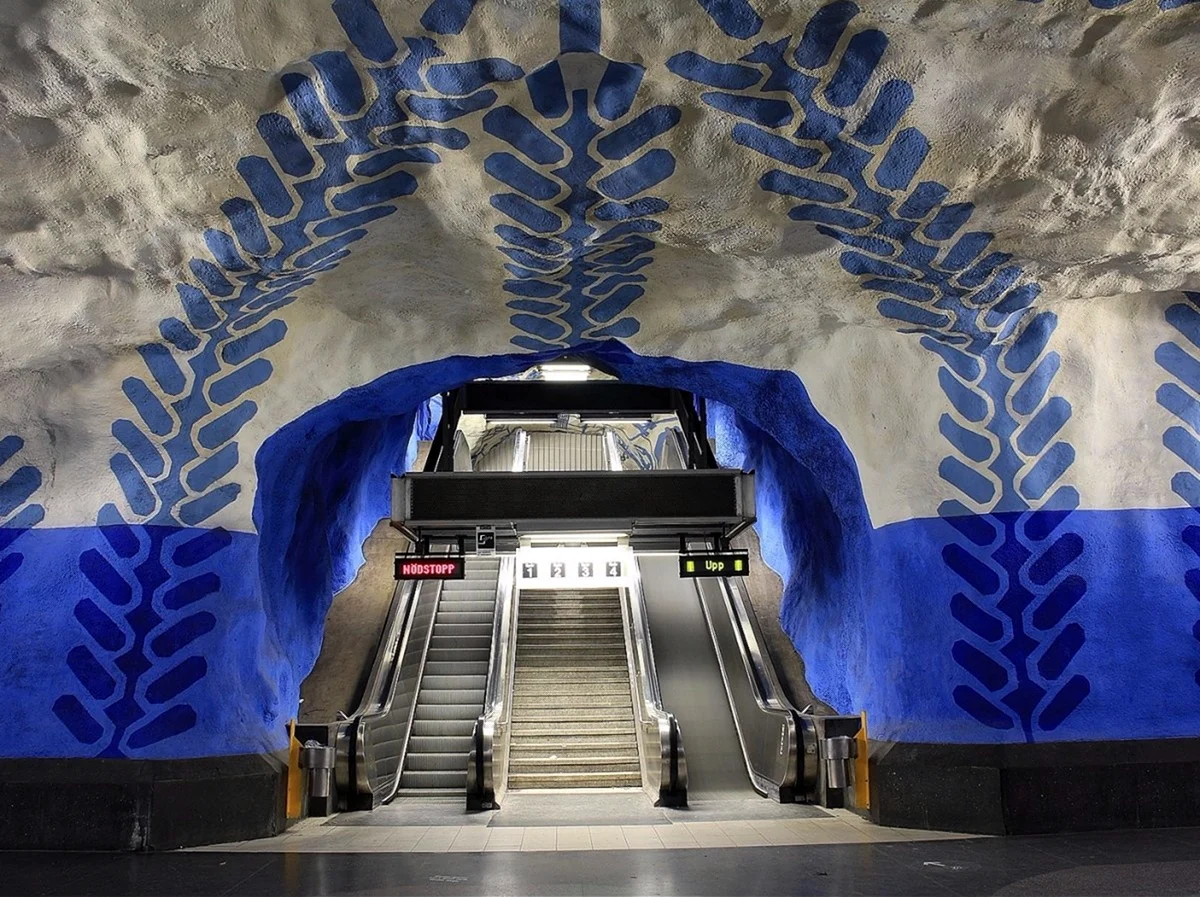 Станция t-Centralen в Стокгольме. Красивая картинка
