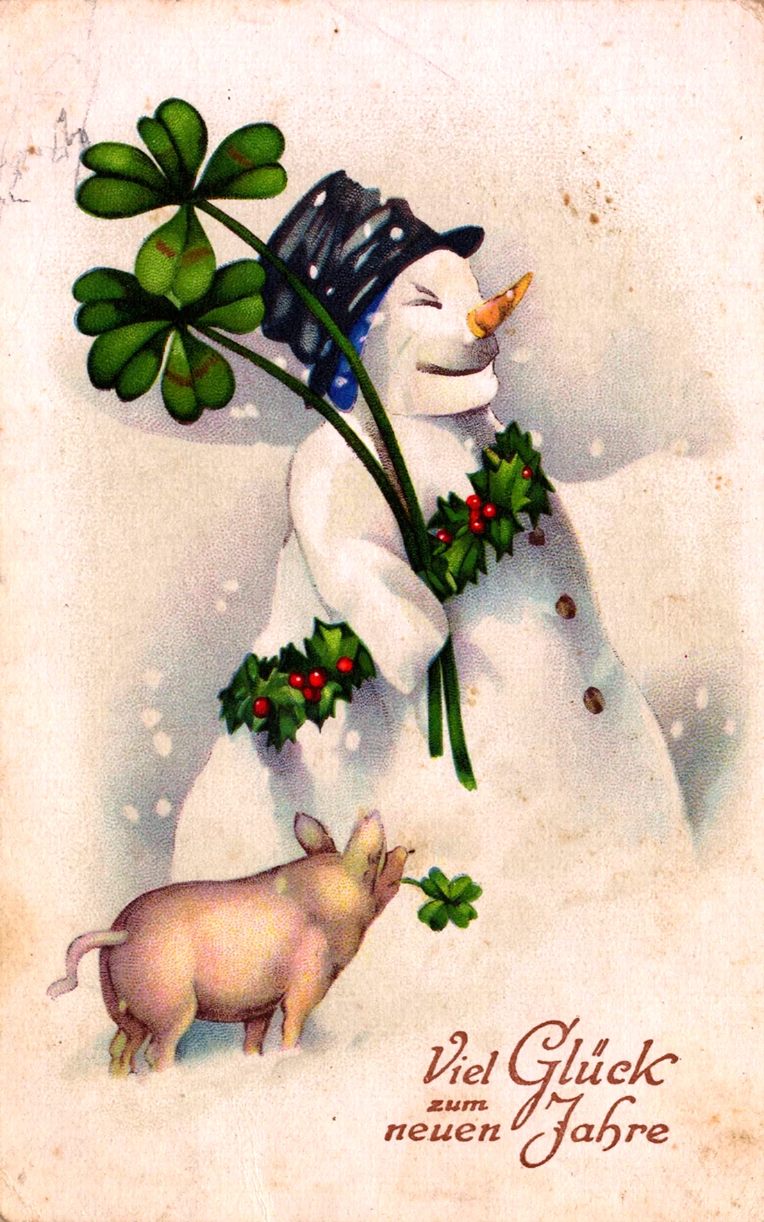 Старые дореволюционные Рождественские открытки с животными. Открытка на праздник