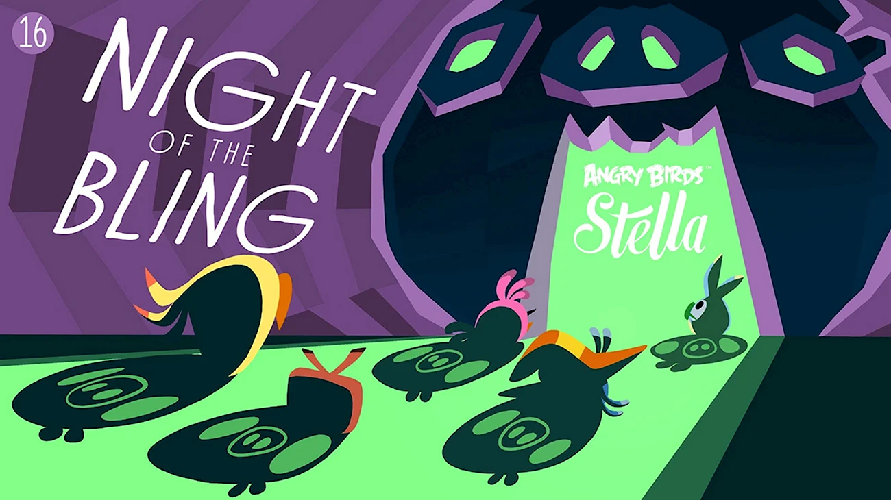 Стелла Night of the Bling Angry Birds Stella. Картинка из мультфильма