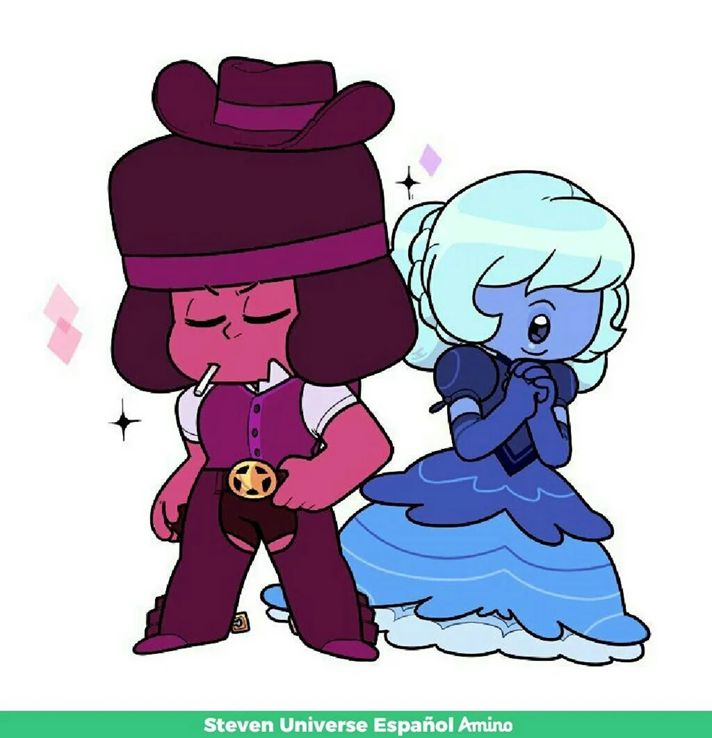 Steven Universe Ruby and Sapphire. Картинка из мультфильма
