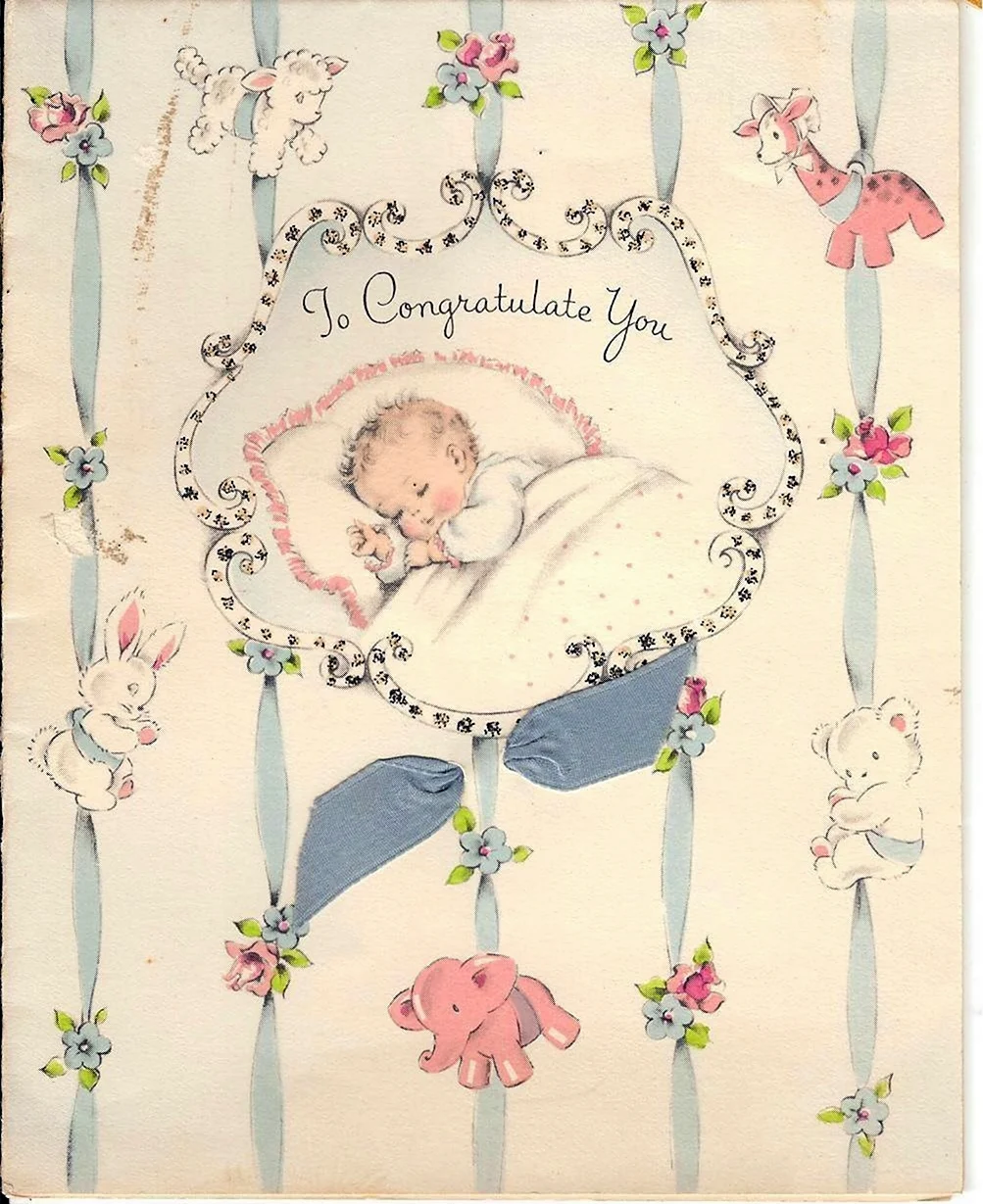 Стильные открытки с рождением ребенка. Открытка с днем рождения