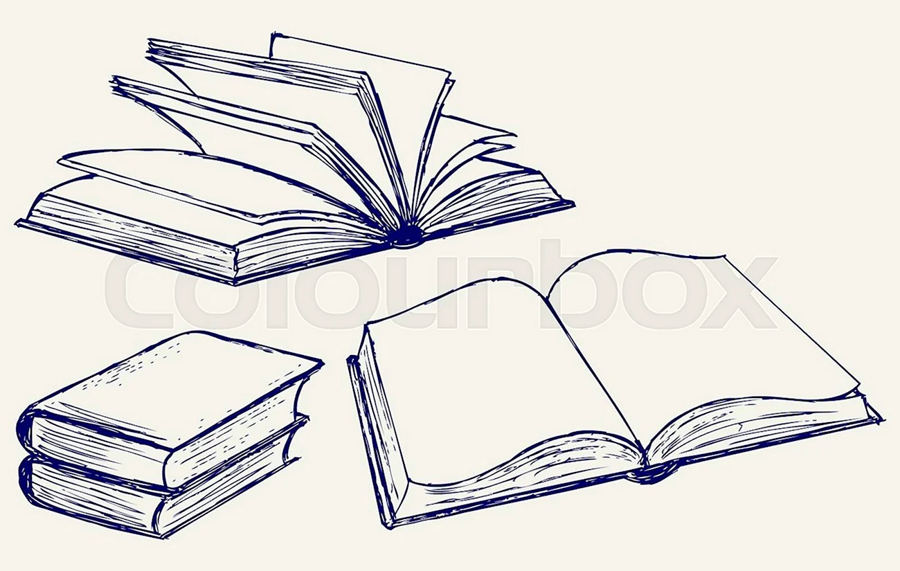 Стопка книг рисунок карандашом поэтапно для начинающих. Для срисовки