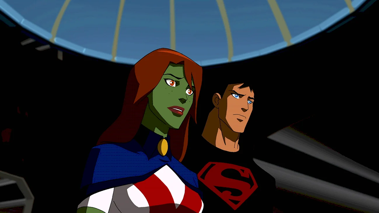 Superboy and Miss Martian. Картинка из мультфильма