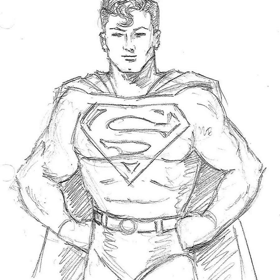 Супермен для рисования. Для срисовки