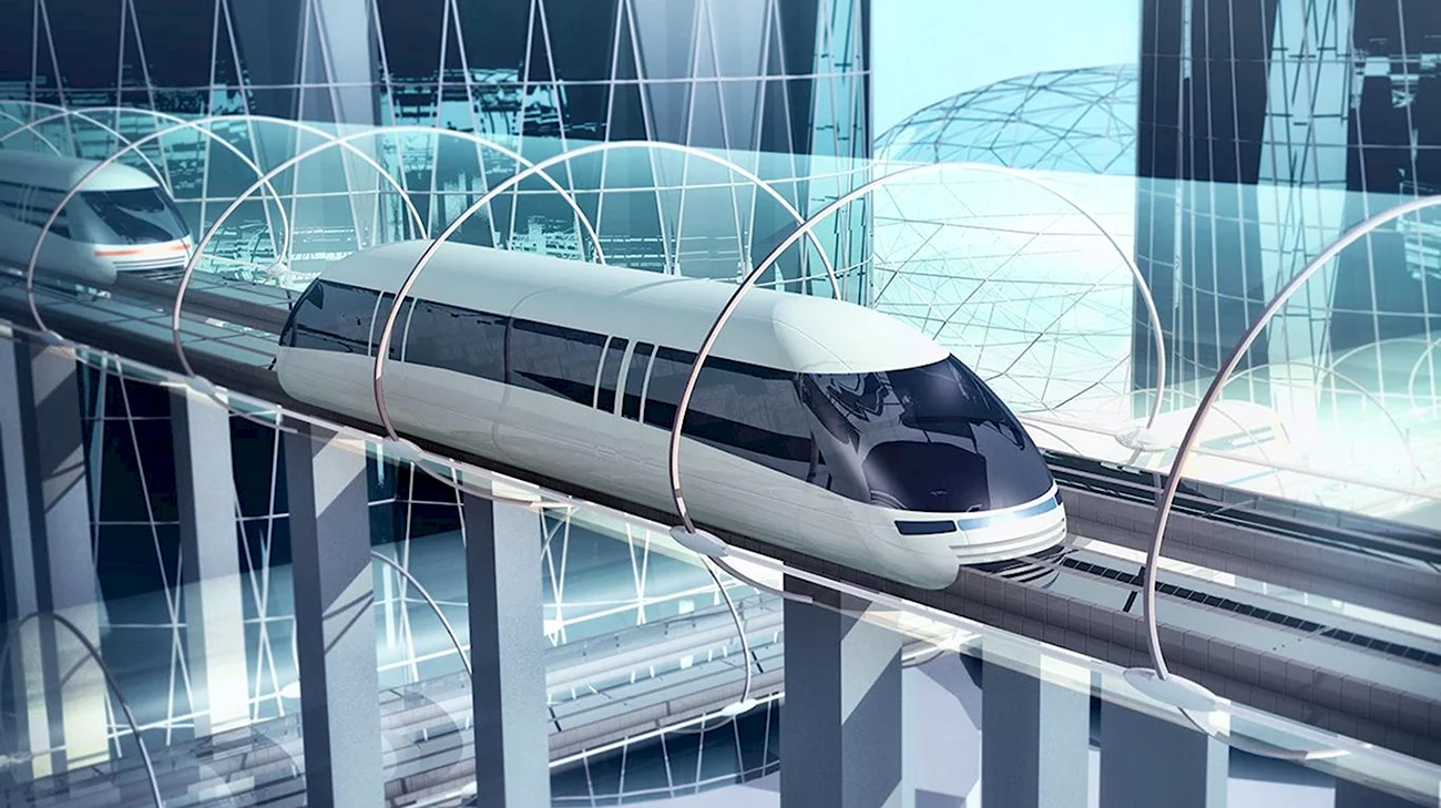 Супер-поезд Hyperloop. Картинка