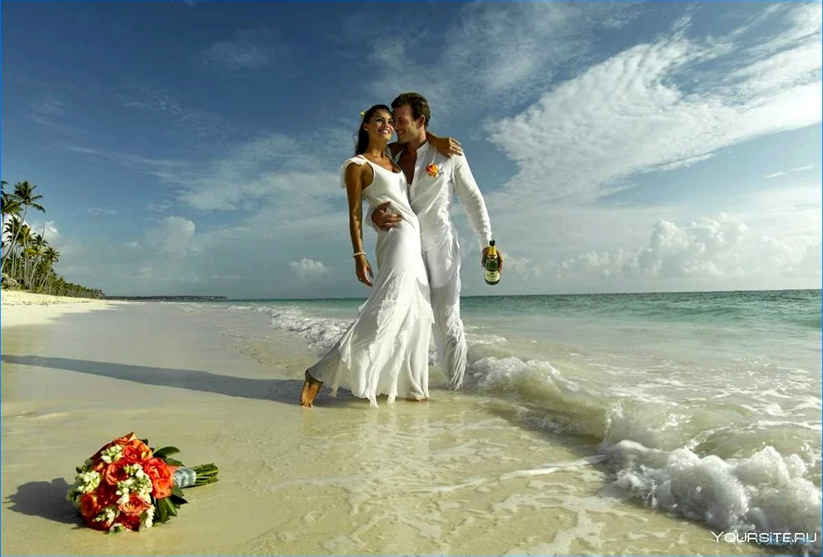 Свадьба у океана. Красивая картинка