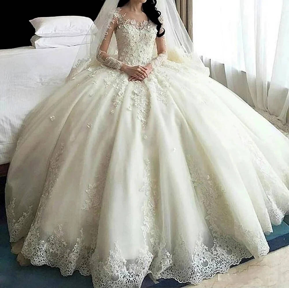 Свадебное платье Robe de mariee vestidos. Красивая картинка