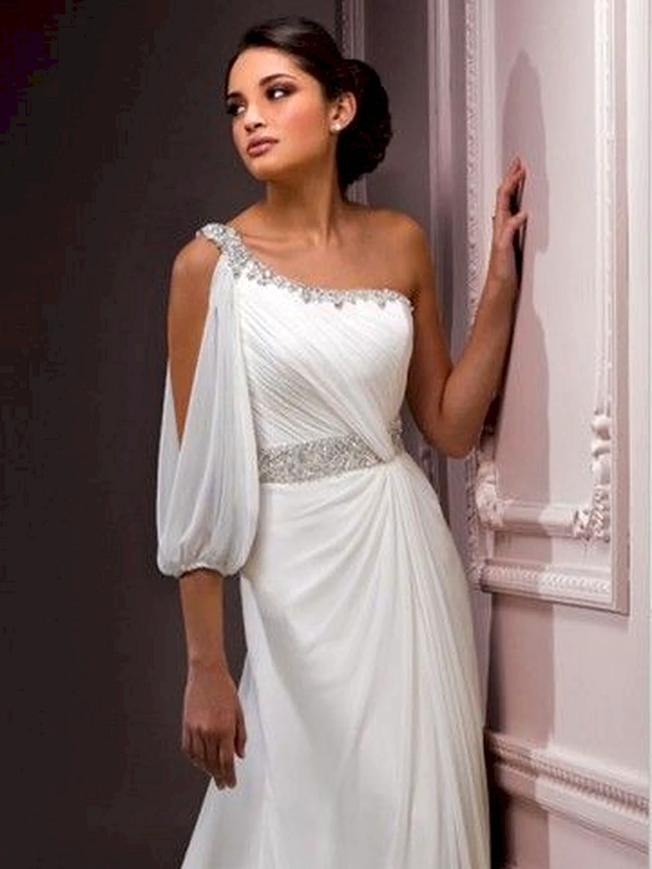 Свадебное платье в стиле Ампир греческое. Красивая картинка