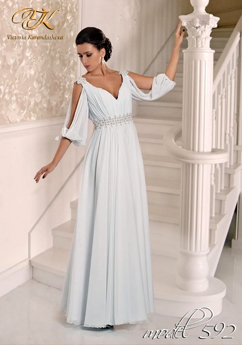 Свадебное платье в стиле Ампир греческое. Красивая картинка