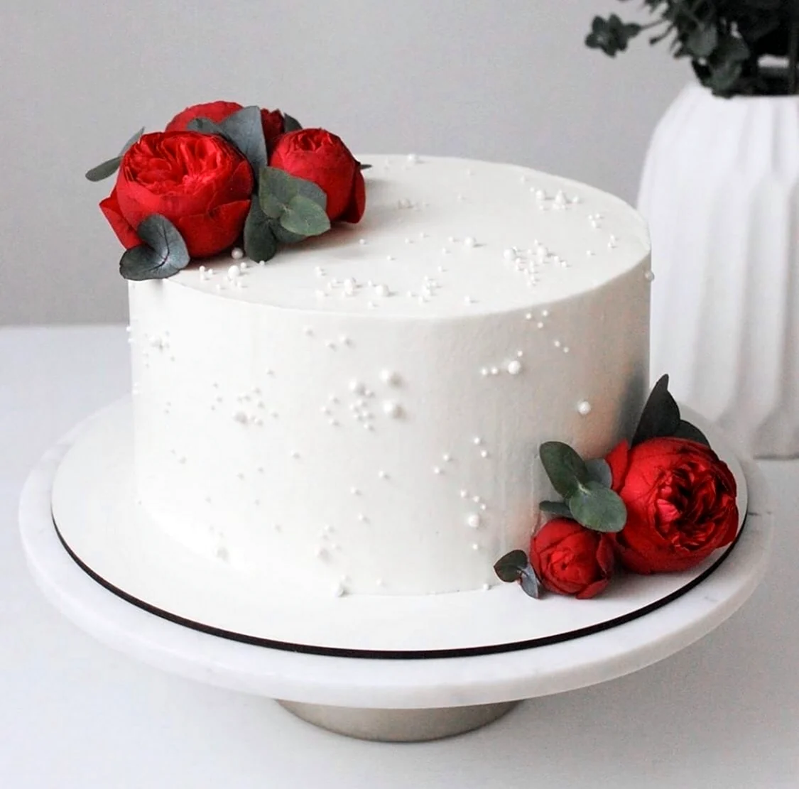 Свадебный торт 2021 одноярусный. Красивая картинка