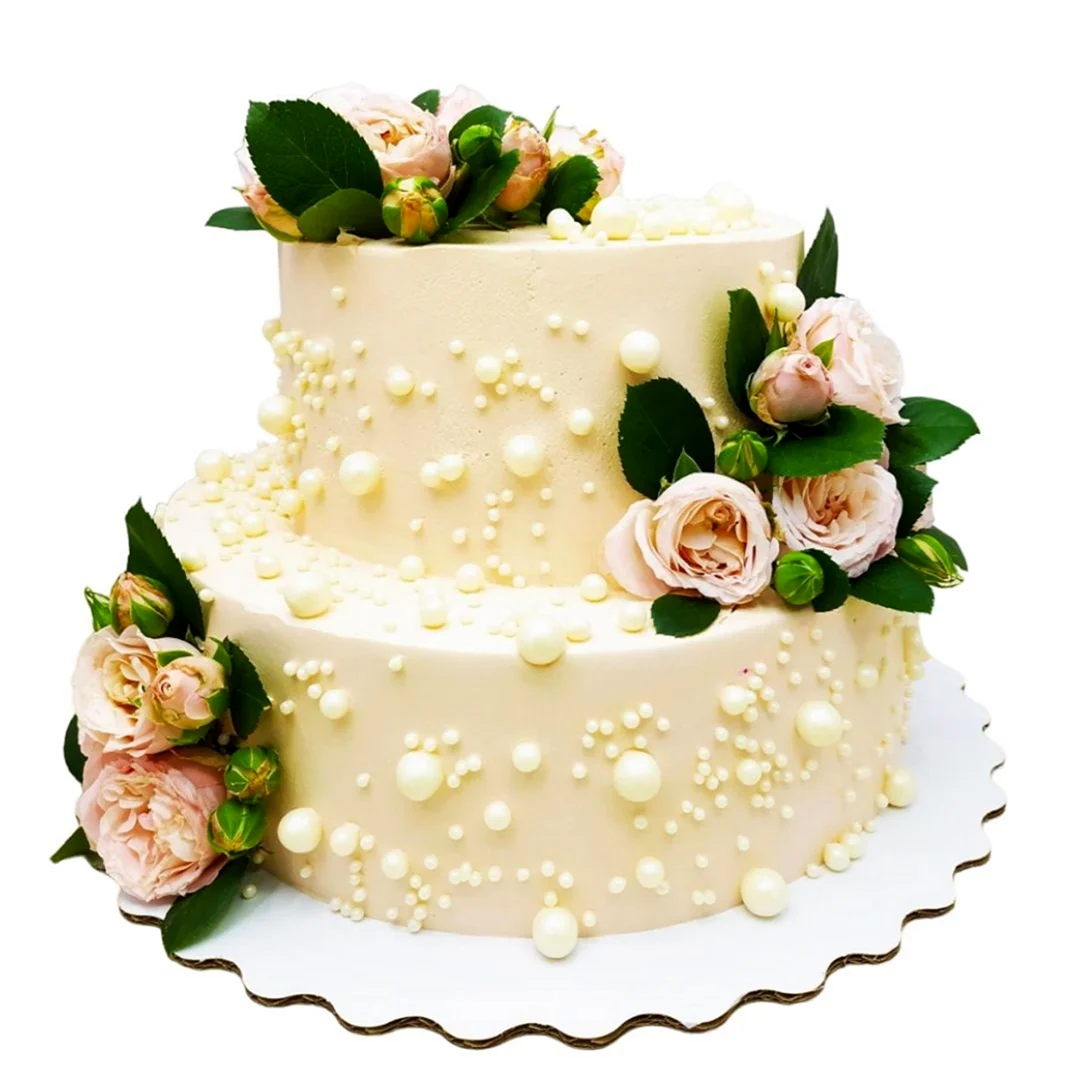 Свадебный торт 2022 двухъярусный. Красивая картинка