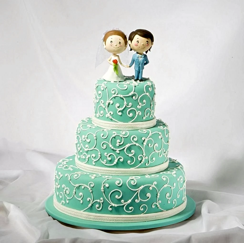 Свадебный торт Тиффани. Поздравление с годовщиной свадьбы