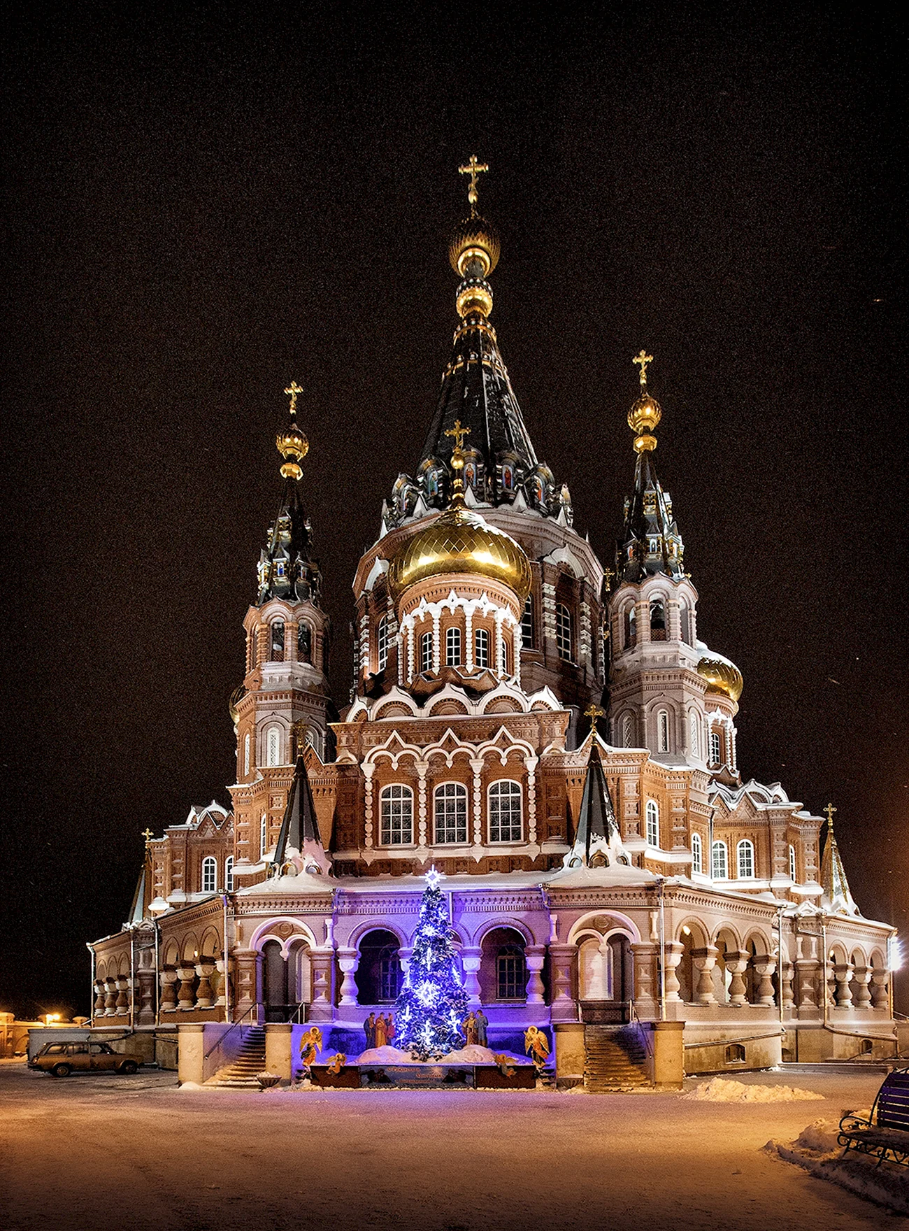 Свято Михайловский собор Ижевск зимой. Красивая картинка