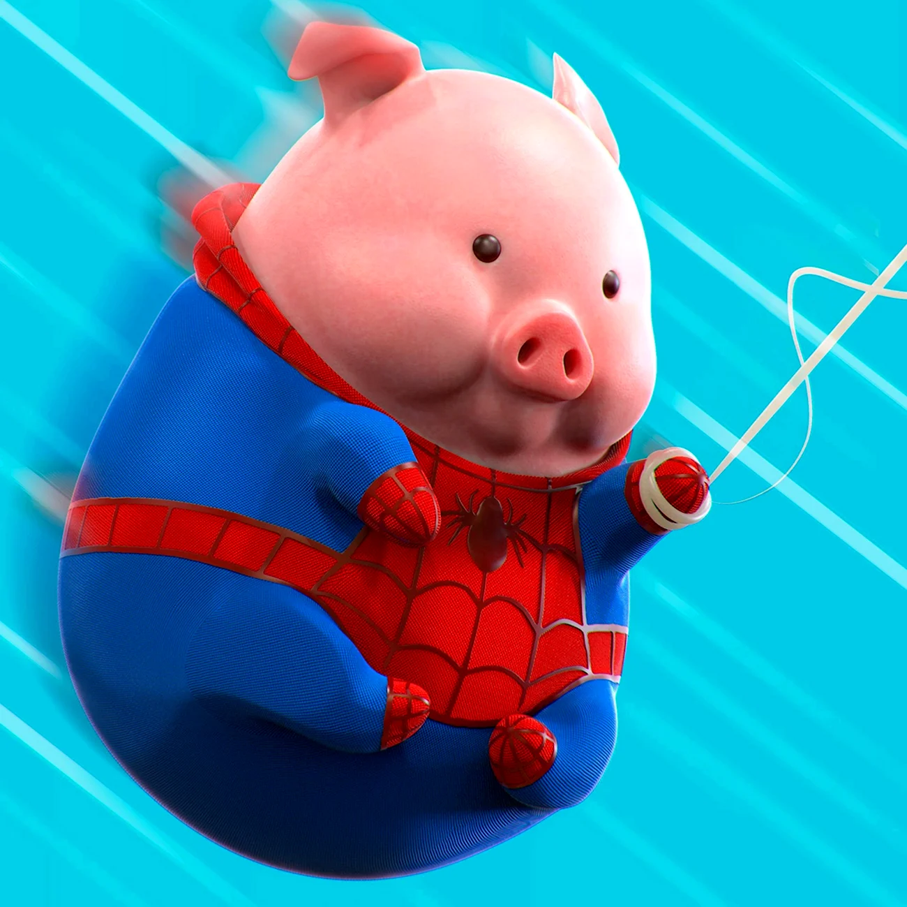 Свин паук через вселенные. Картинка из мультфильма