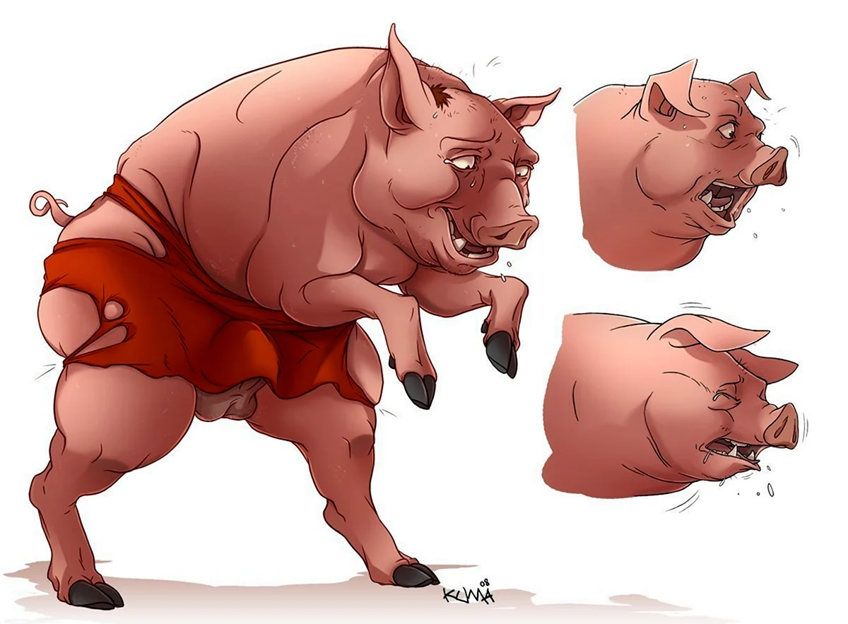 Свинья арты. Картинка из мультфильма