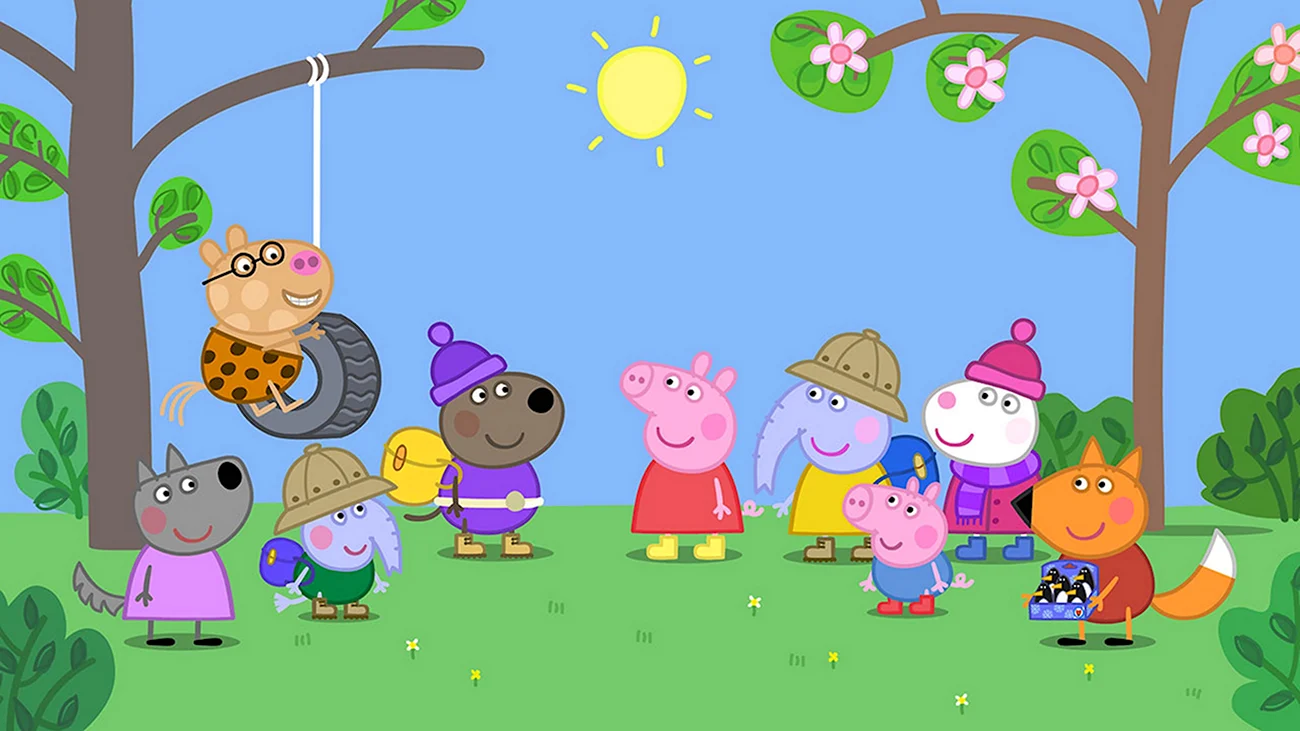 Свинка Пеппа на канале Карусель. Картинка из мультфильма