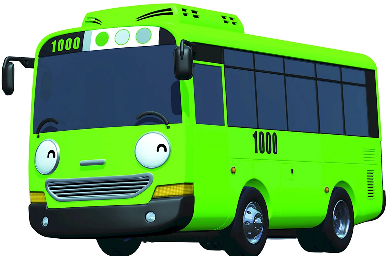 Тайо зеленый автобус. Картинка