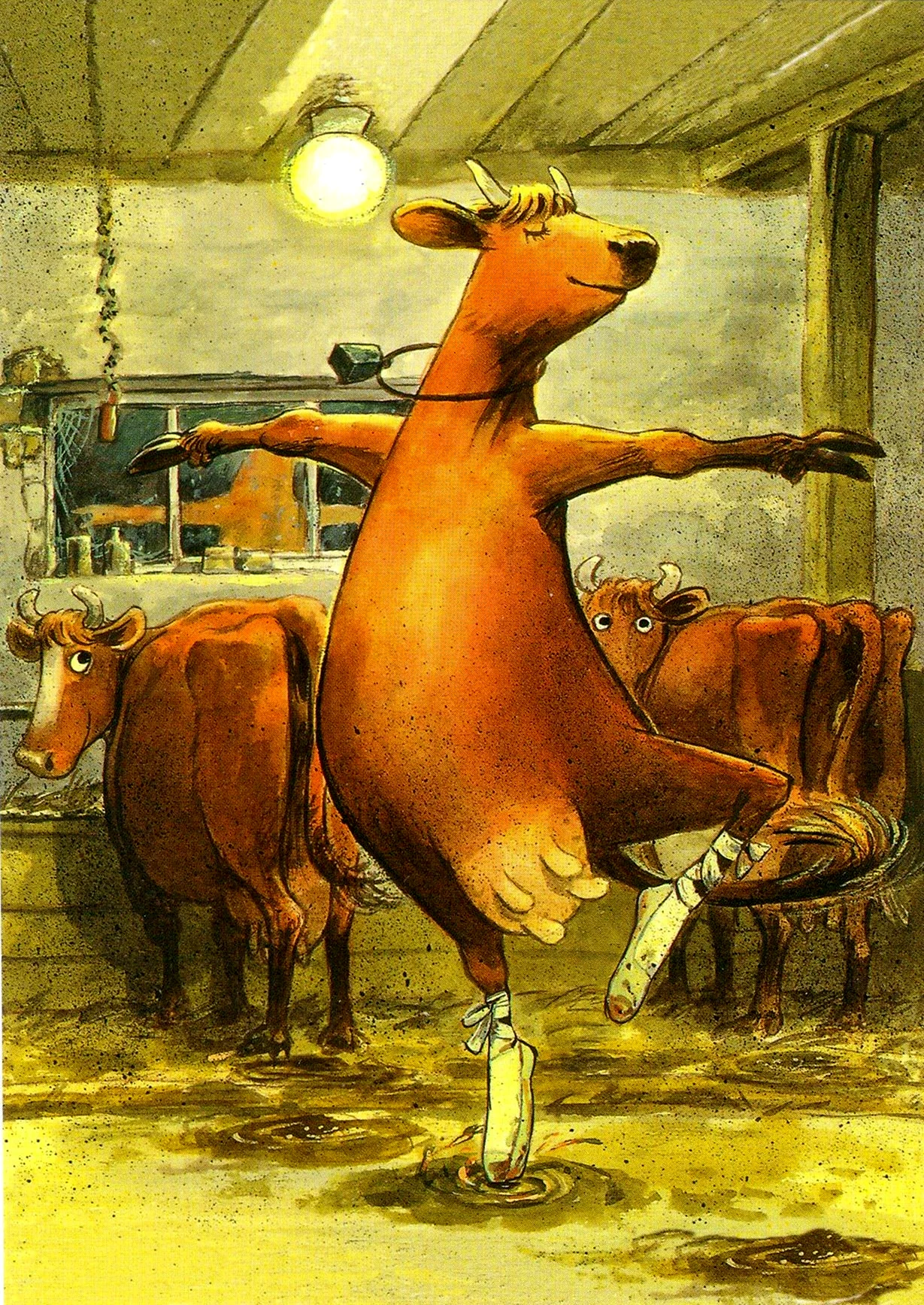 Танцующая корова. Картинка