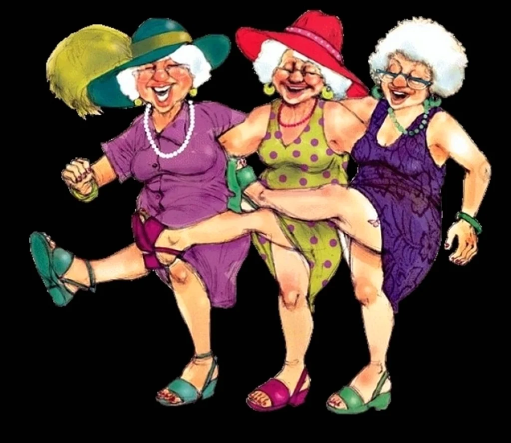 Танцующие старушки. Прикольная картинка