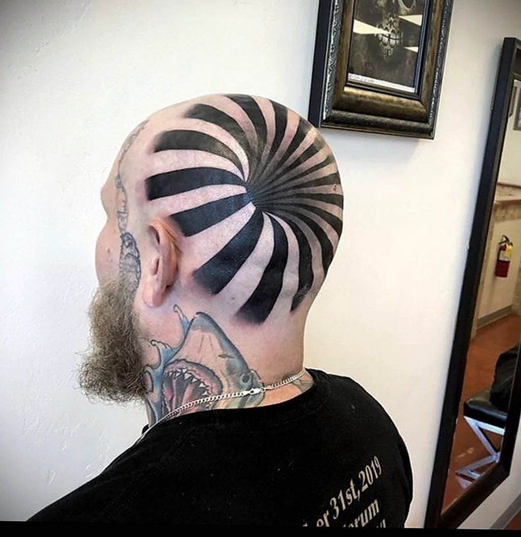 Татуировки на голове. Картинка
