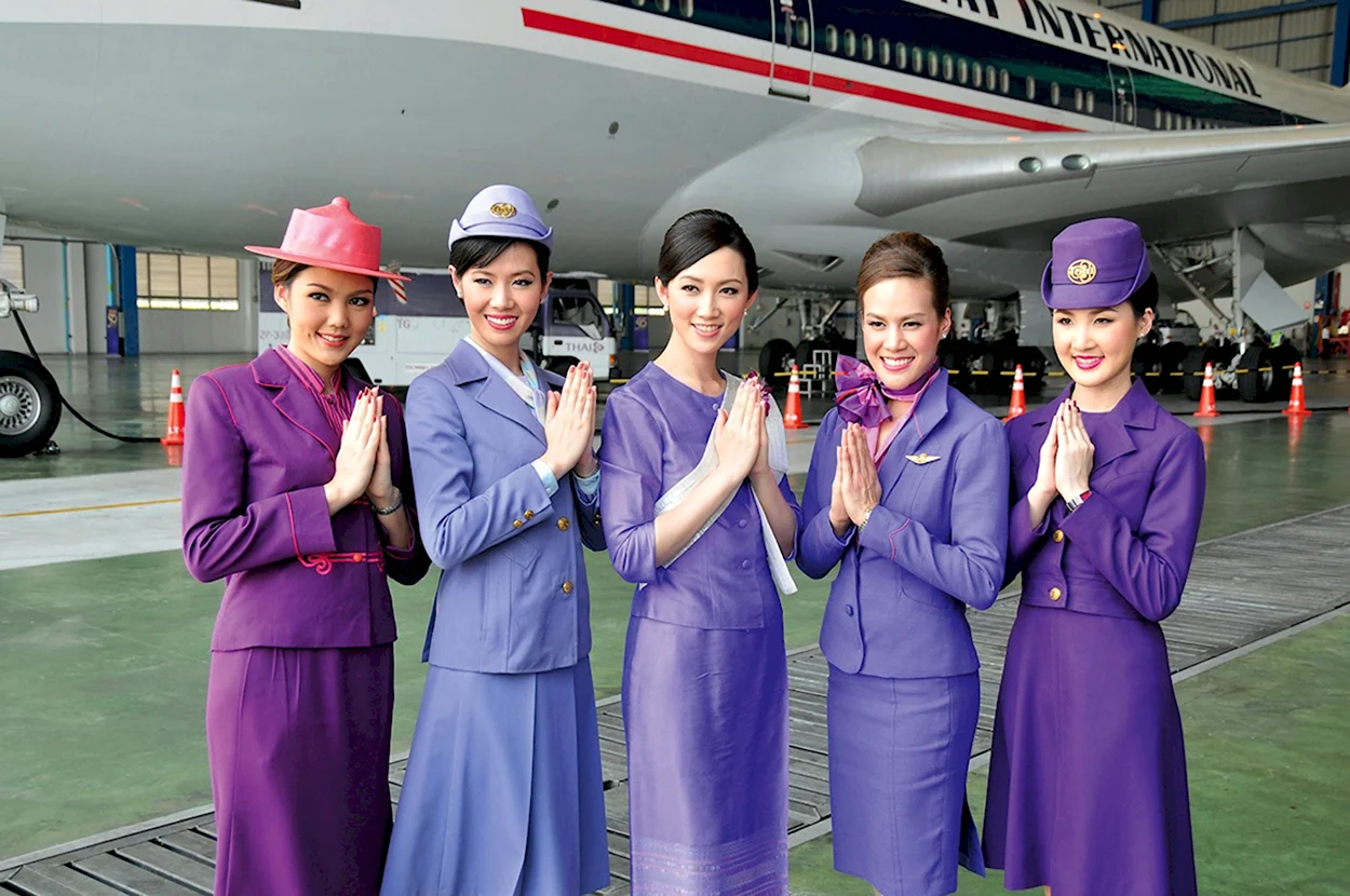 Thai Airways International бортпроводники. Красивая девушка