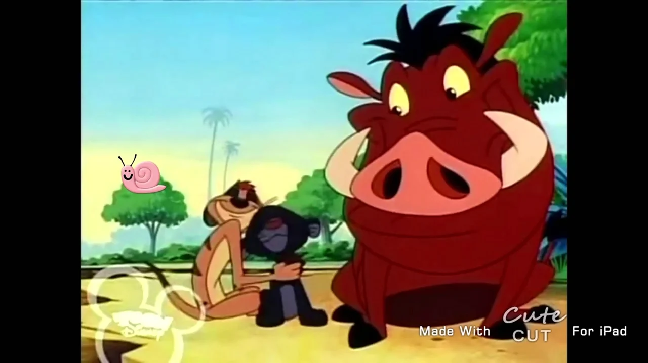 Timon and Pumbaa Disney channel. Картинка из мультфильма