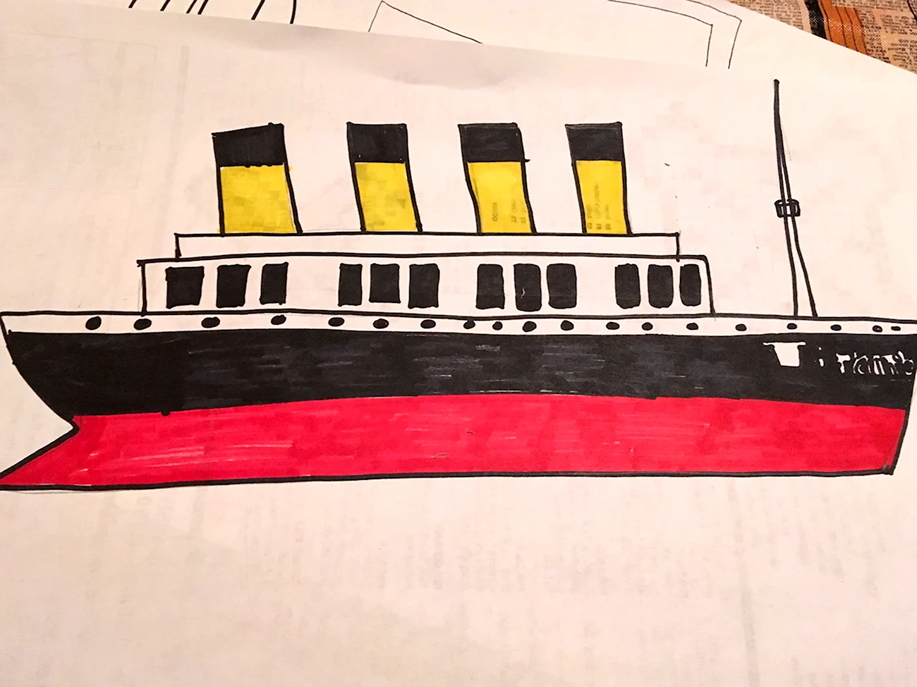 Титаник рисование. Для срисовки