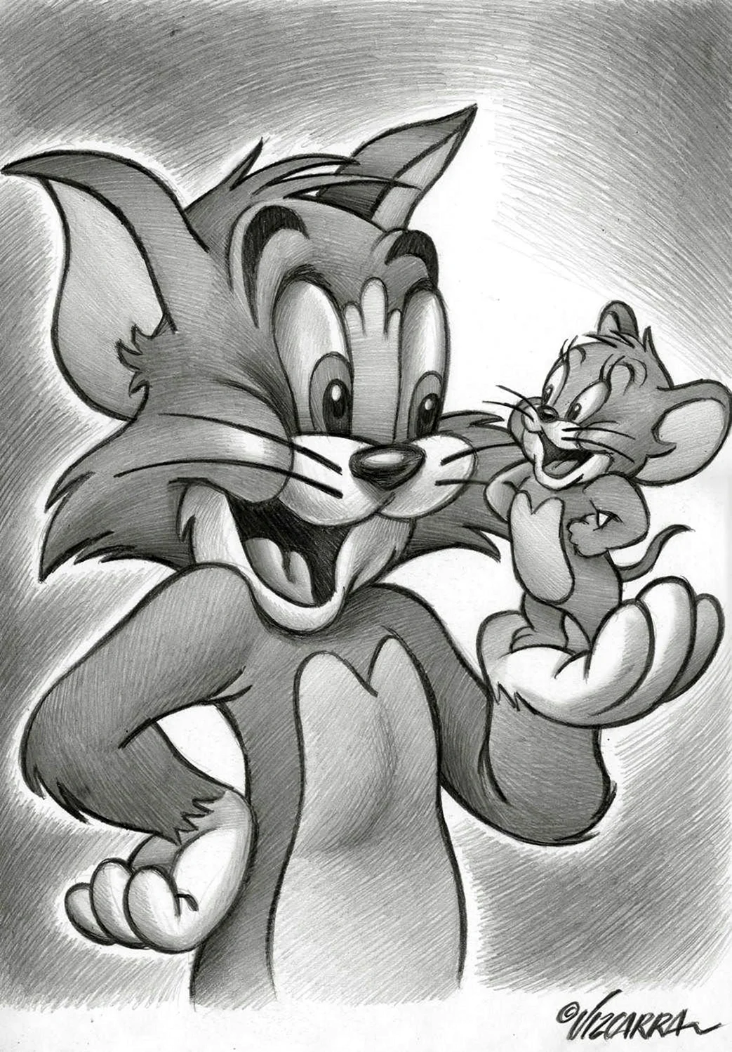Том и Джерри карандашом. Для срисовки