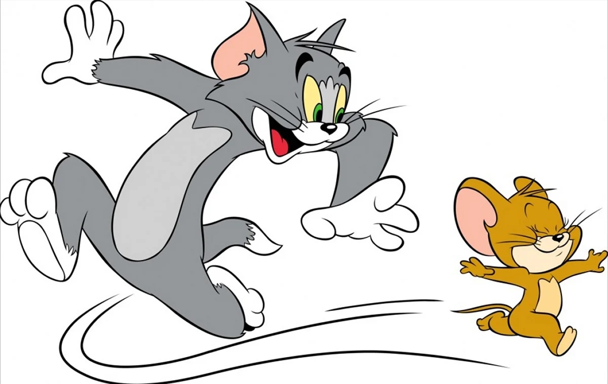 Том и Джерри кот и мышка. Картинка из мультфильма