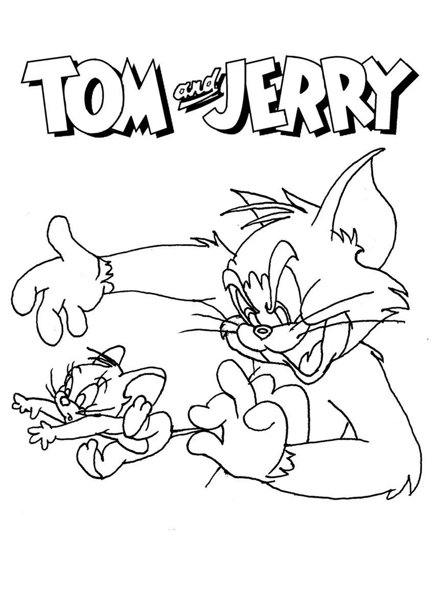 Том и Джерри рисунок. Для срисовки