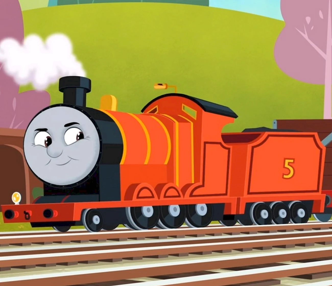 Томас и его друзья пожарный паровоз. Картинка из мультфильма