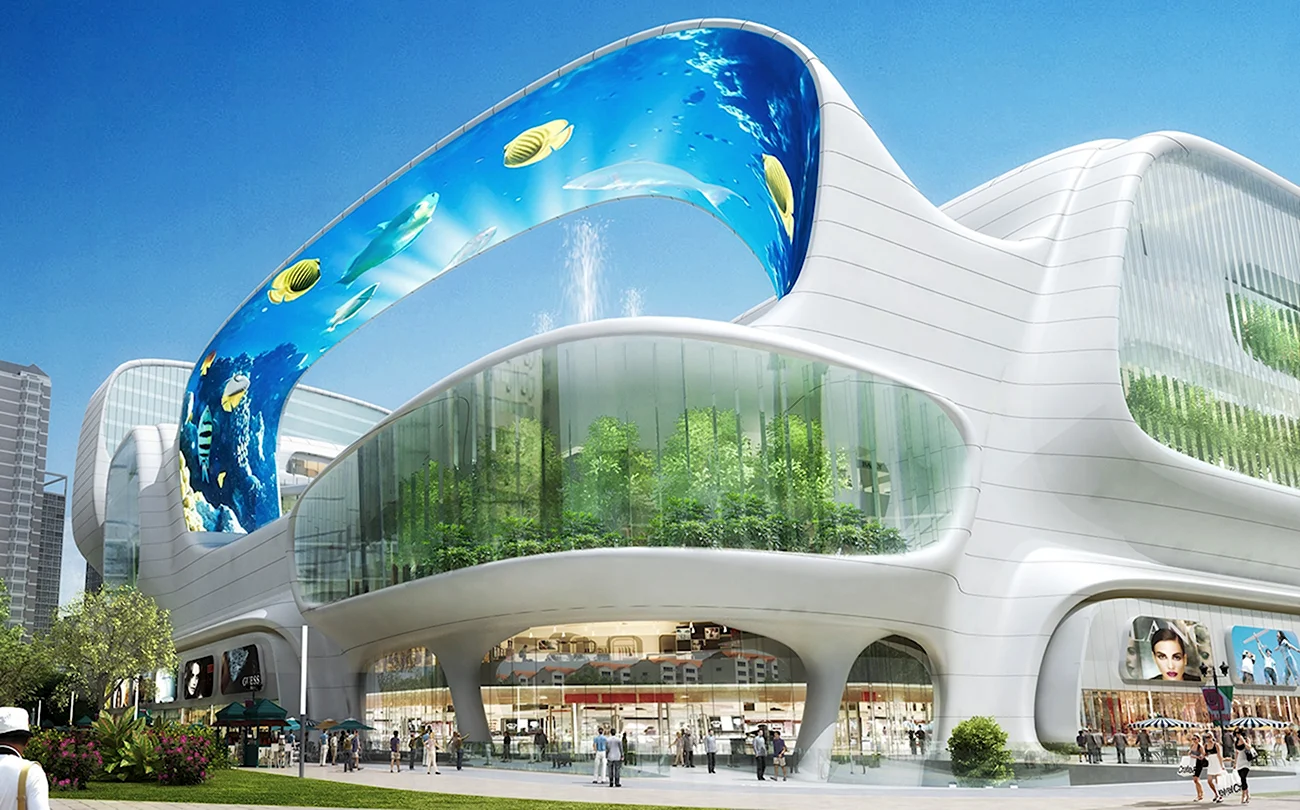 Торговый центр Китай архитектура фасады. Красивая картинка
