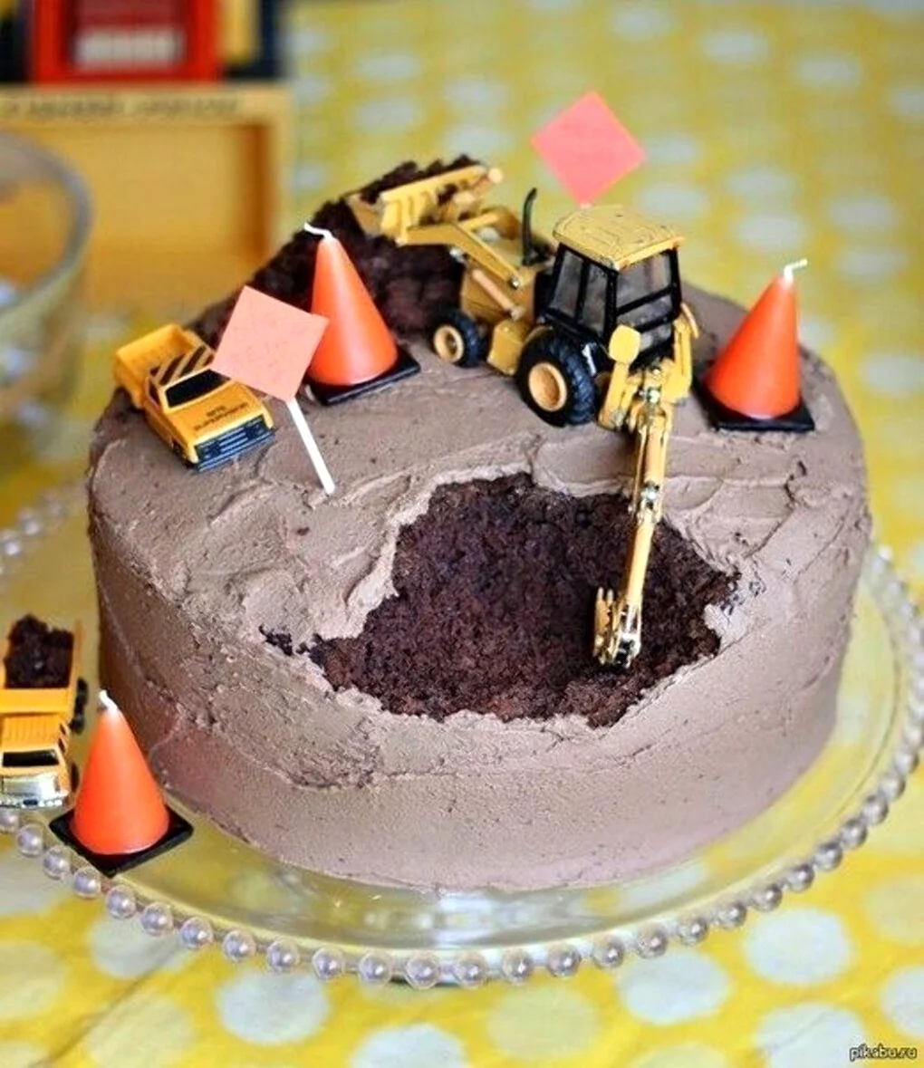 Торт для строителя. Красивая картинка
