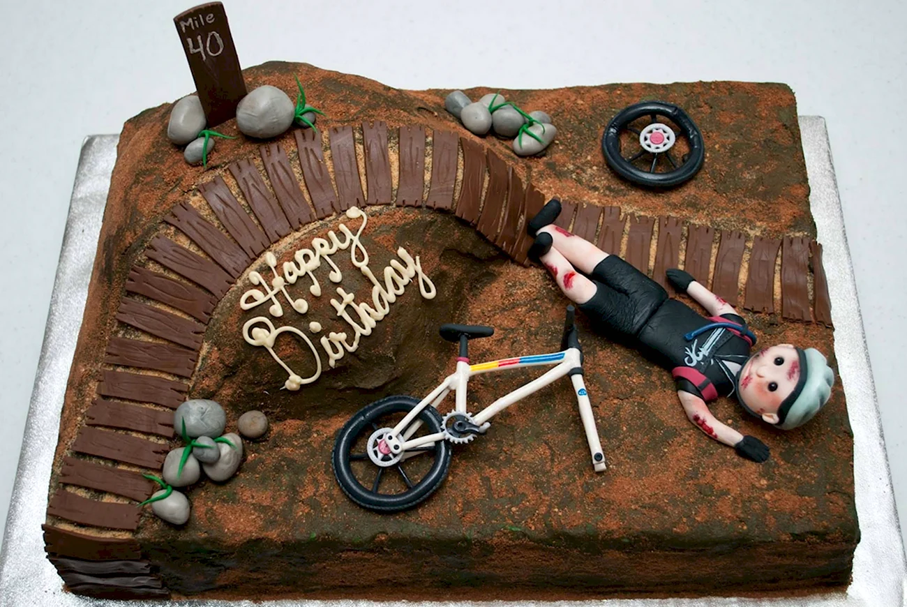 Торт для велосипедиста. Красивая картинка