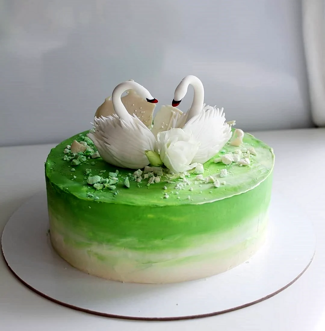 Торт «лебеди». Поздравление с годовщиной свадьбы