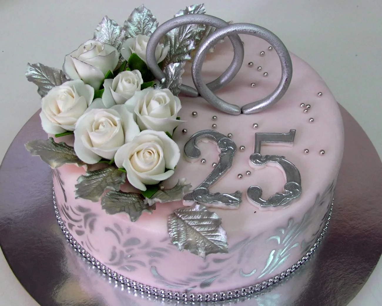 Торт на серебряную свадьбу. Поздравление с годовщиной свадьбы