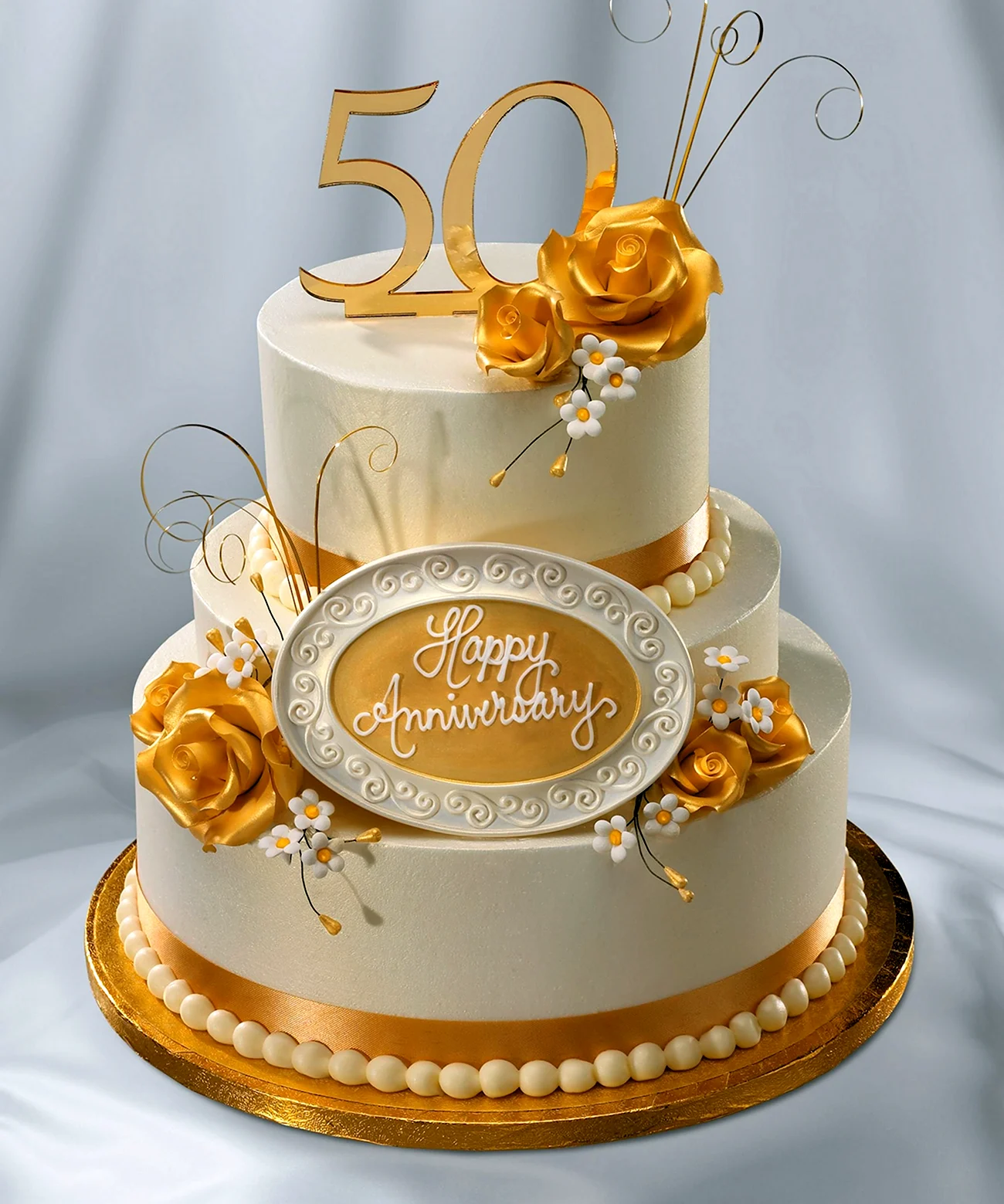 Торт на золотую свадьбу. Поздравление с годовщиной свадьбы
