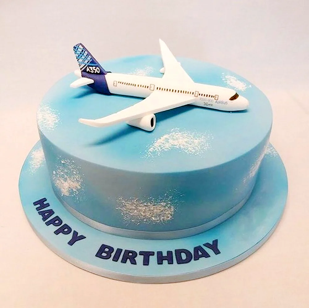 Торт с самолетом. Красивая картинка