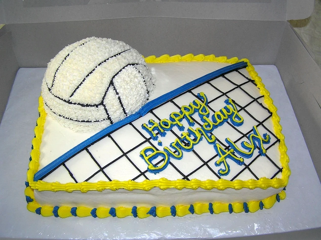 Торт волейбольный мяч Микаса. Поздравление