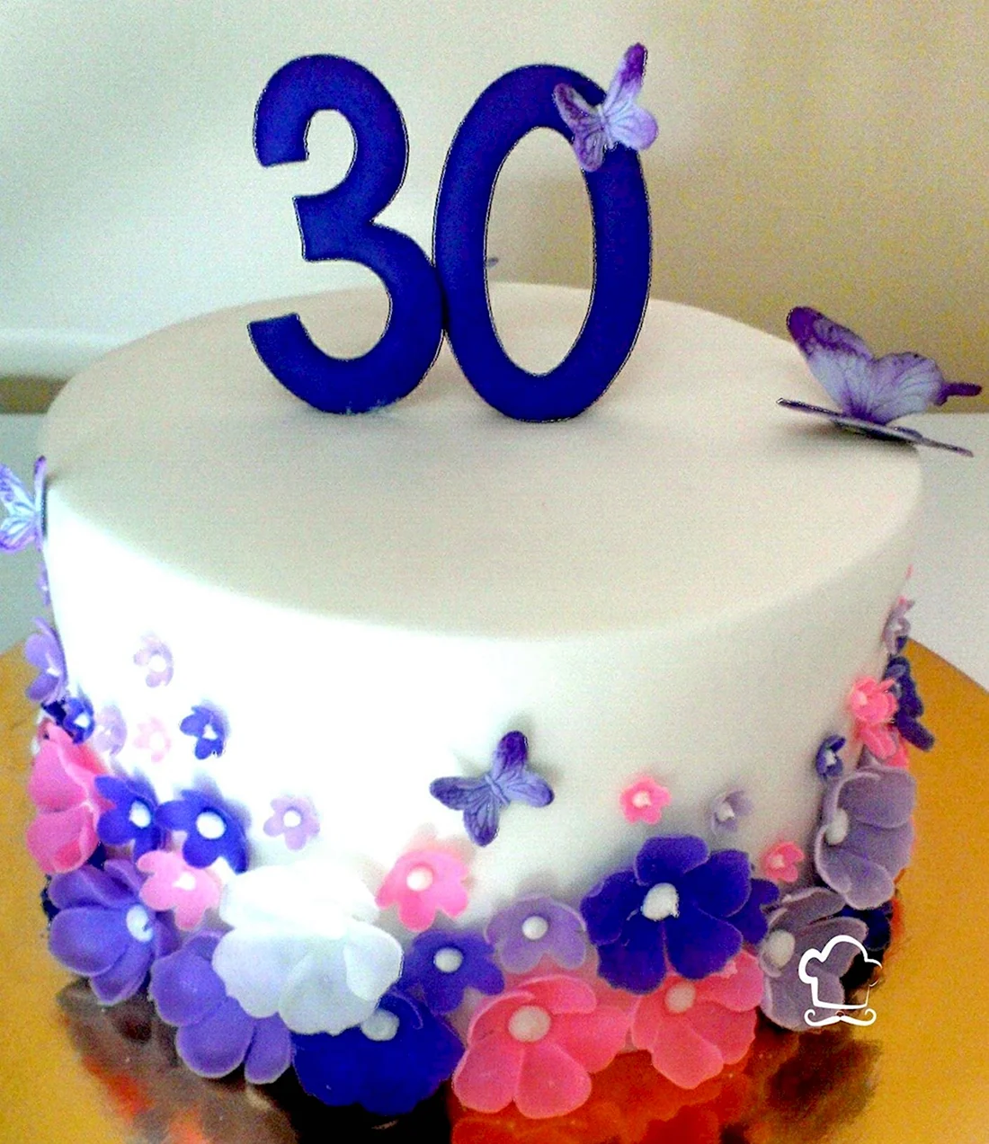 Тортик на 30 лет девушке. Открытка с днем рождения