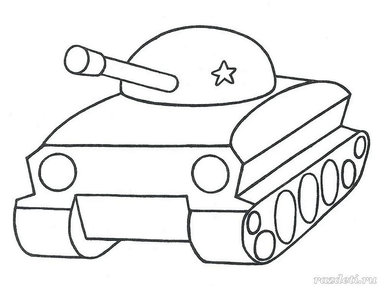 Трафарет танка для детей. Своими руками