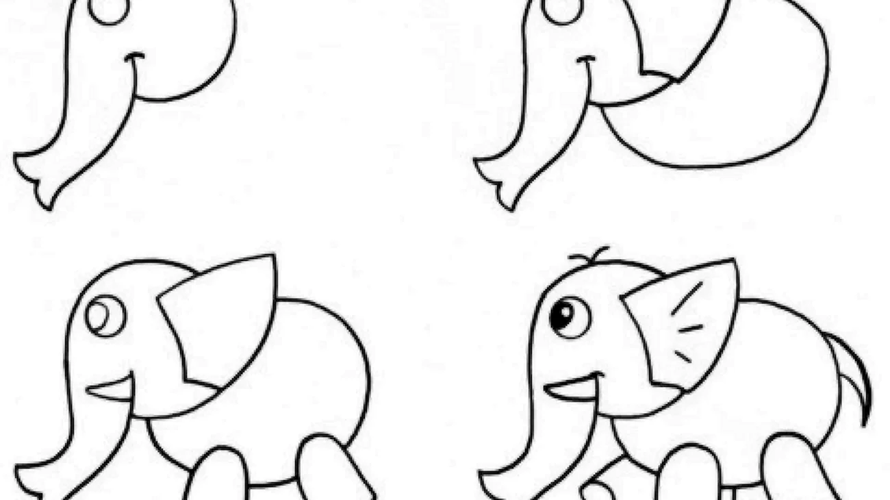 Уроки рисования животных для детей. Для срисовки