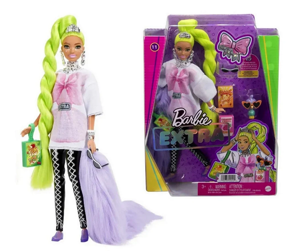 Вайлдберриз Барби Экстра с зелеными волосами. Игрушка
